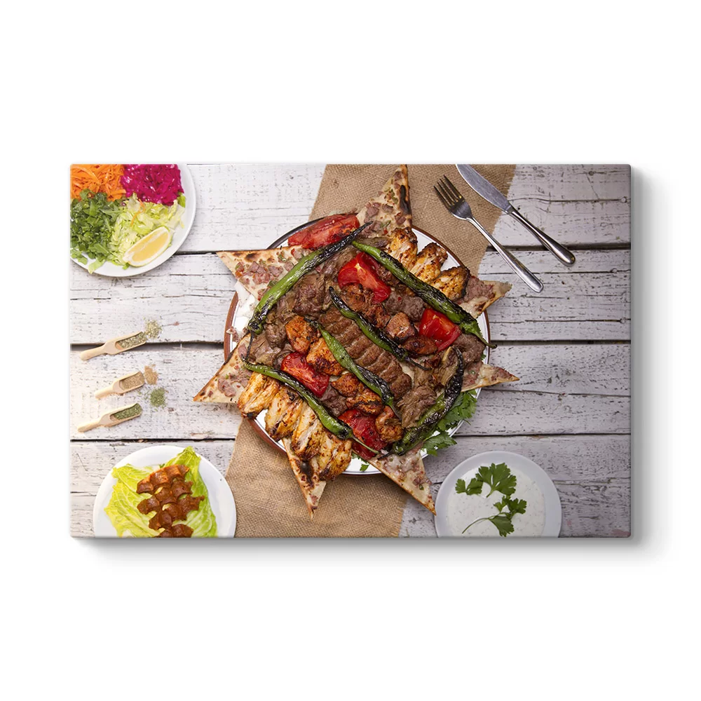 Karışık Kebap ve Pide Tablosu - Model 1